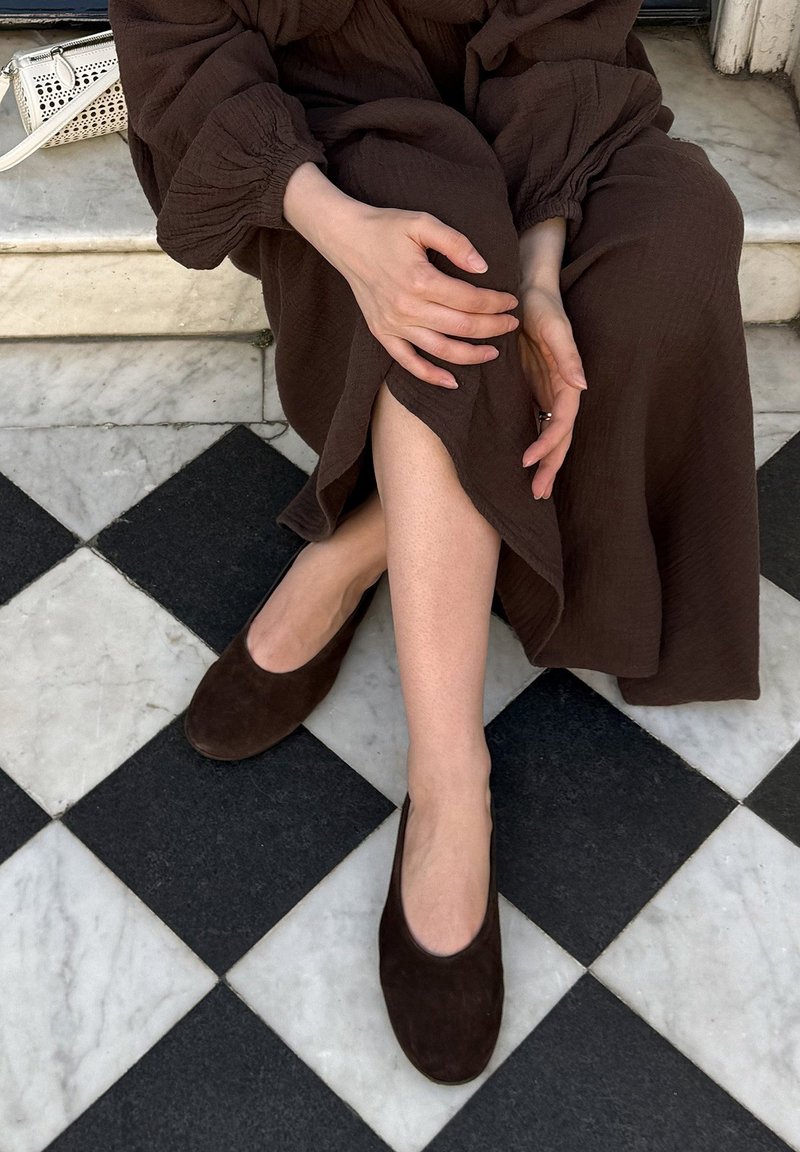 Ballerines Plates J.Crew En Daim Marron Taille 6 - Occasion - Chaussures Femme Style Ballerine Classique