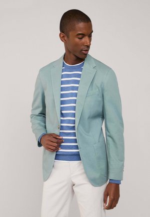LINEN COTTON - PATCH POCKETS - Veste de costume - fanfare green