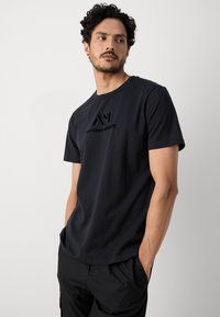 Antony Morato REGULAR FIT WITH FLOCK AND MATT LOGO - Camiseta estampada - ink blue