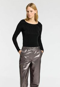 Selected Femme SLFANITA LOW BACK  - Langarmshirt - black