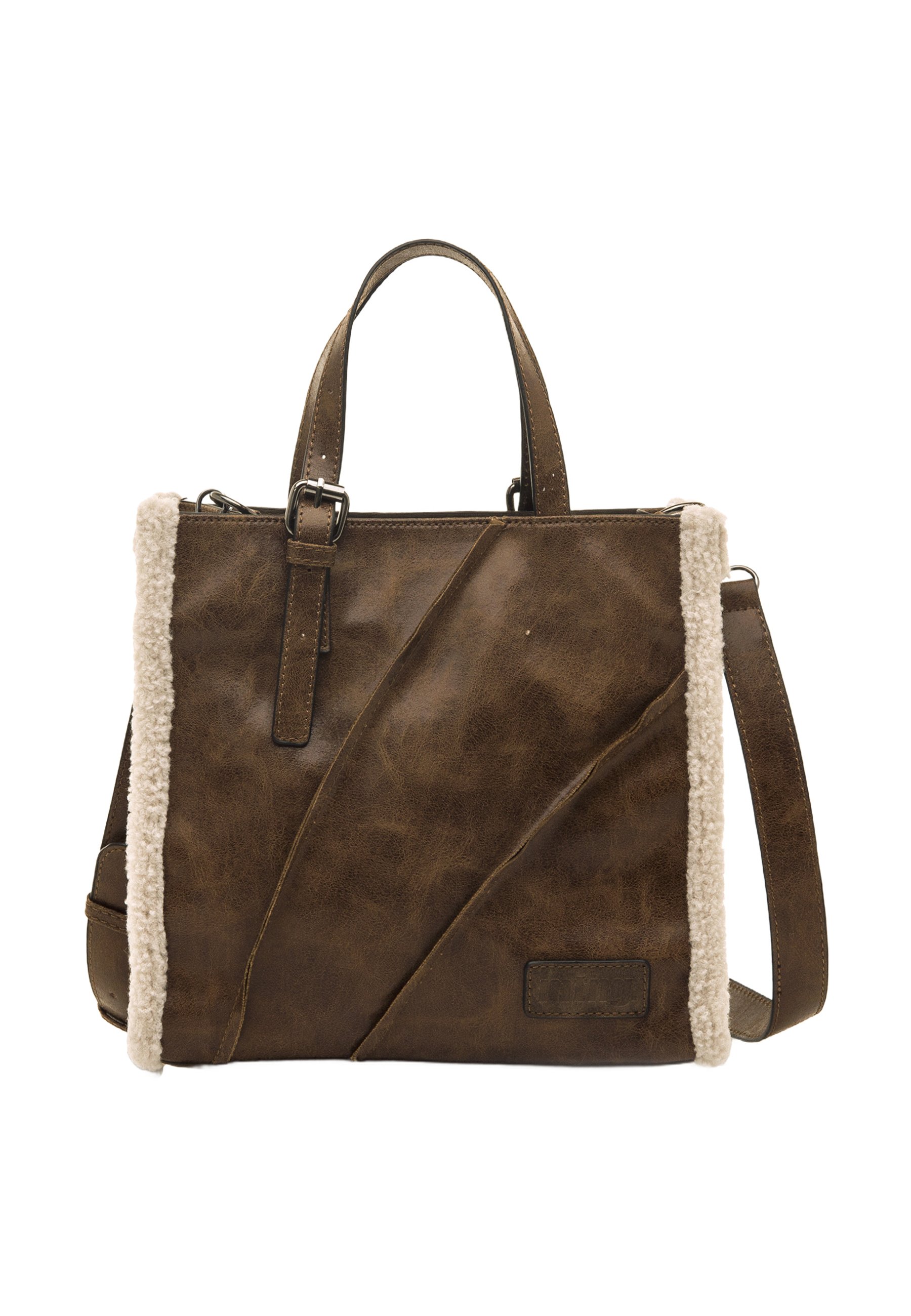 Sac à Main Effet Cuir Marron - Marque Ladys Collection, Occasion, Style épaule