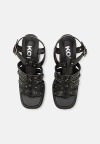 Koi Footwear NOCTURNAL VOICES SPIKED PLATFORM - Sandaler med høye hæler - black