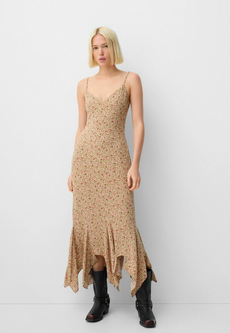 Bershka Maxi-jurk kaki