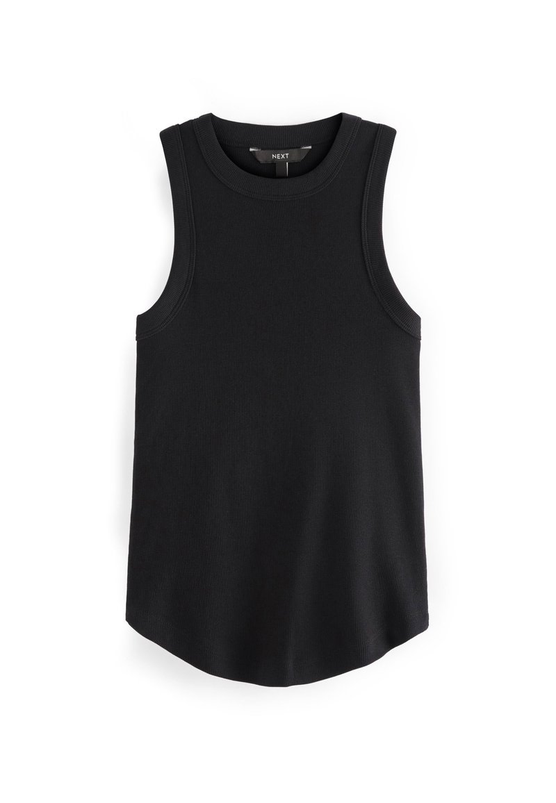 Next RACER TANK - Top - black rib/negro jaspeado - Zalando.es