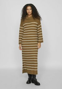 VILA ROLLKRAGEN - Robe longue - gothic olive