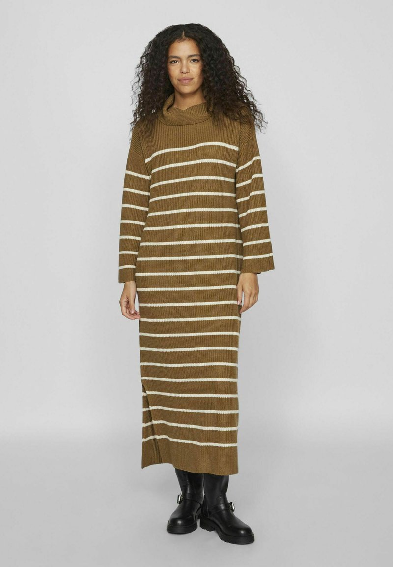VILA ROLLKRAGEN - Robe longue - gothic olive