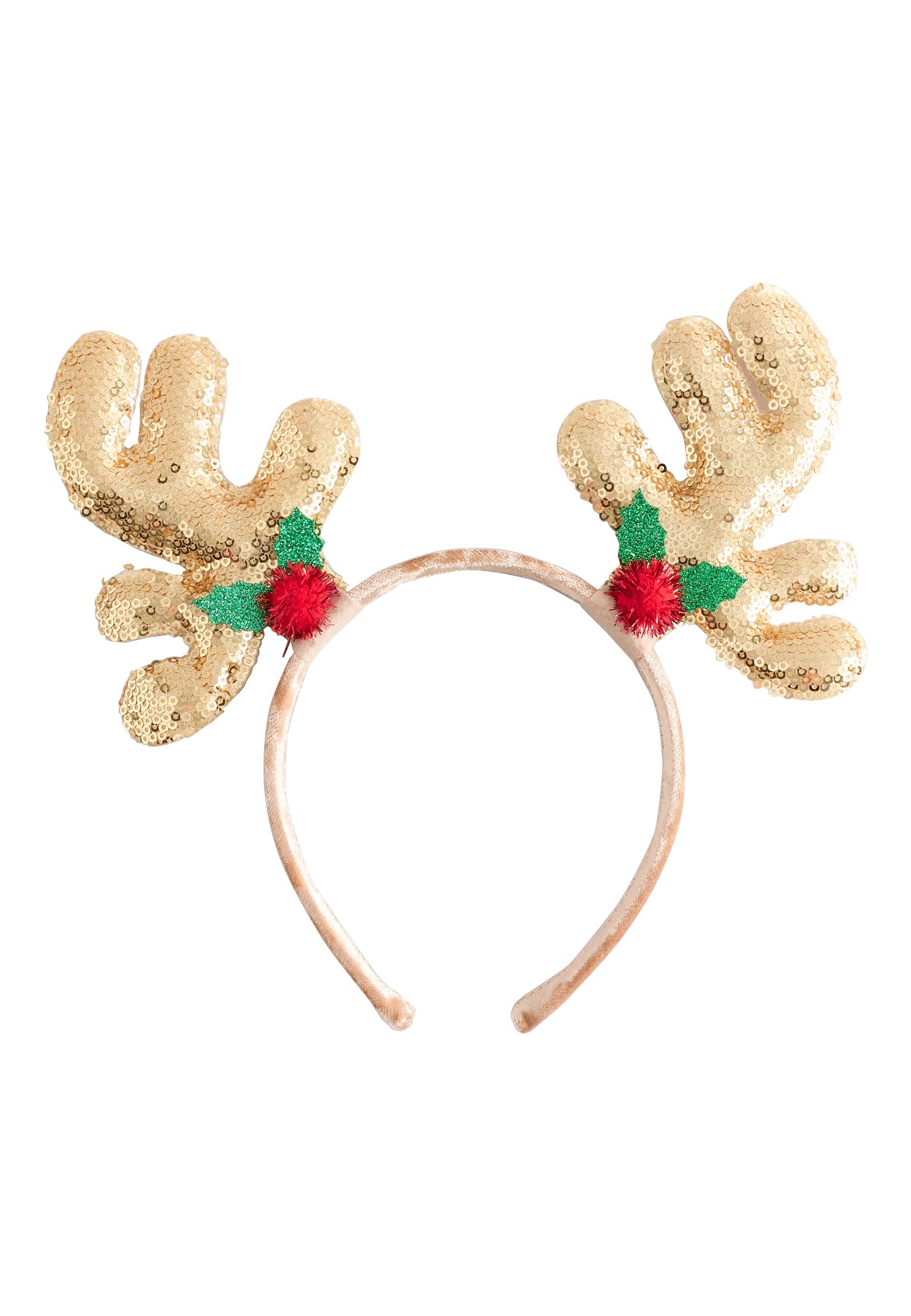 Next CHRISTMAS SEQUIN REINDEER - Haar-Styling-Accessoires - gold-coloured tone/goldfarben