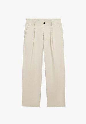 Massimo Dutti, RELAXED FIT DARTED PANTS - Pantaloni - beige