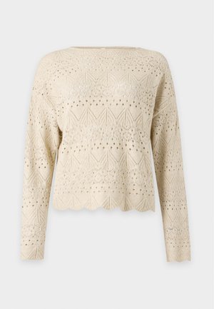 ONLY, ONLKATIA O NECK - Svetrík - oatmeal