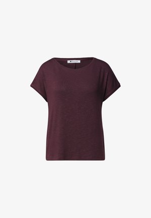 Street One, DROPPED SHOULDER SHIRT MIT RUNDHALS - Jednoduché tričko - rustic rouge