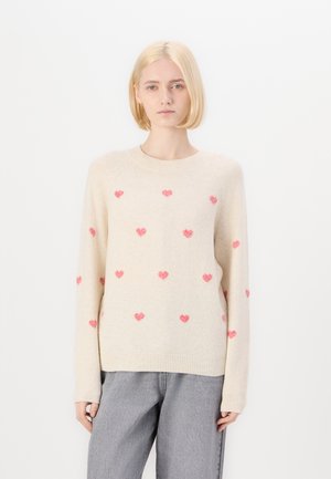 VMDOFFY INTARSIA O NCK  - Strickpullover - birch/salsa