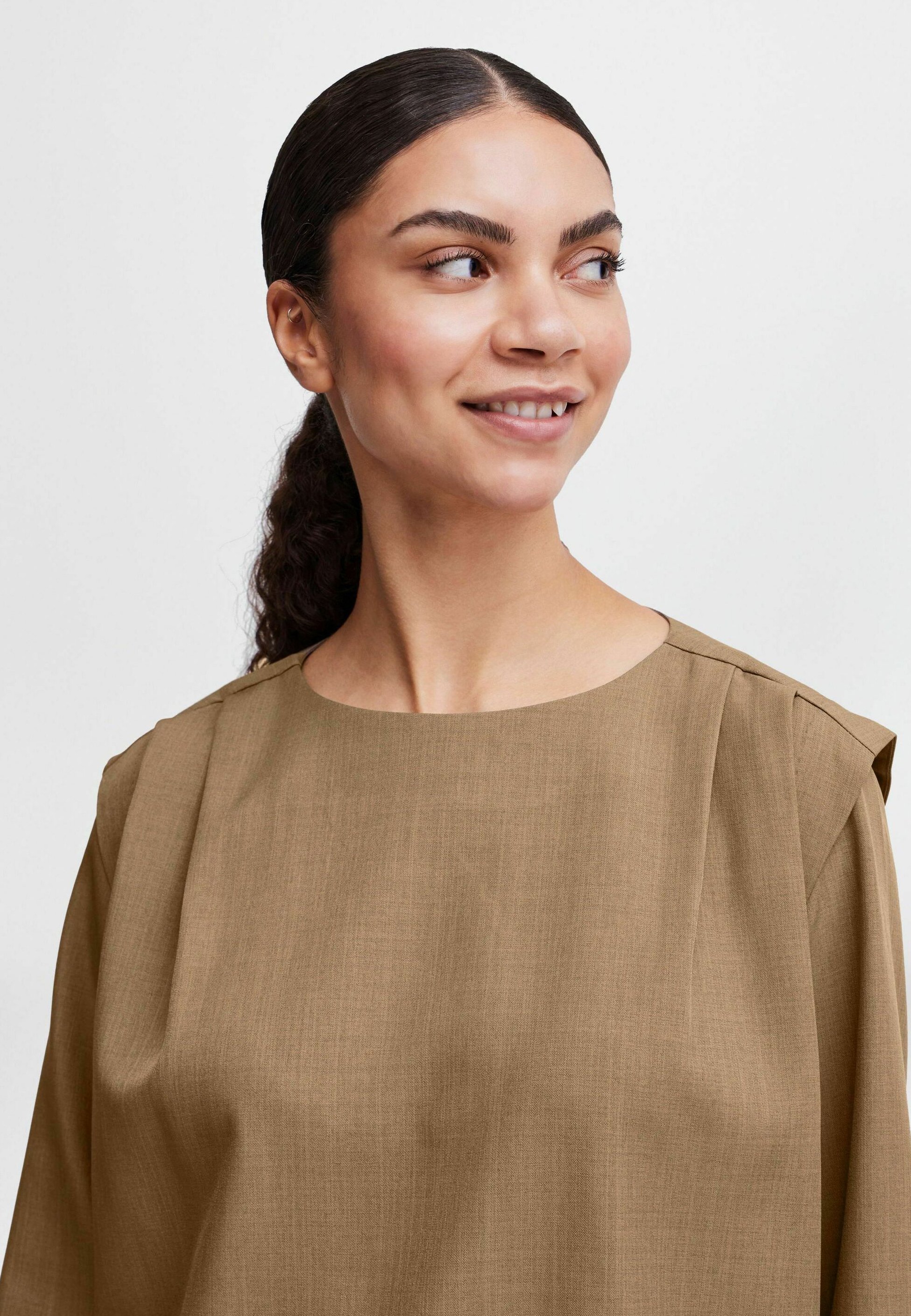 売れ筋商品|||ビーヤング シャツ レディース トップス BYMMMIDDE - Blouse - walnut melange b.young BYMMMIDDE - Blouse - walnut melange/camel - Zalando.nl