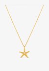 STARFISH & PEARL CHARM NECKLACE - Κολιέ - pale gold-colored