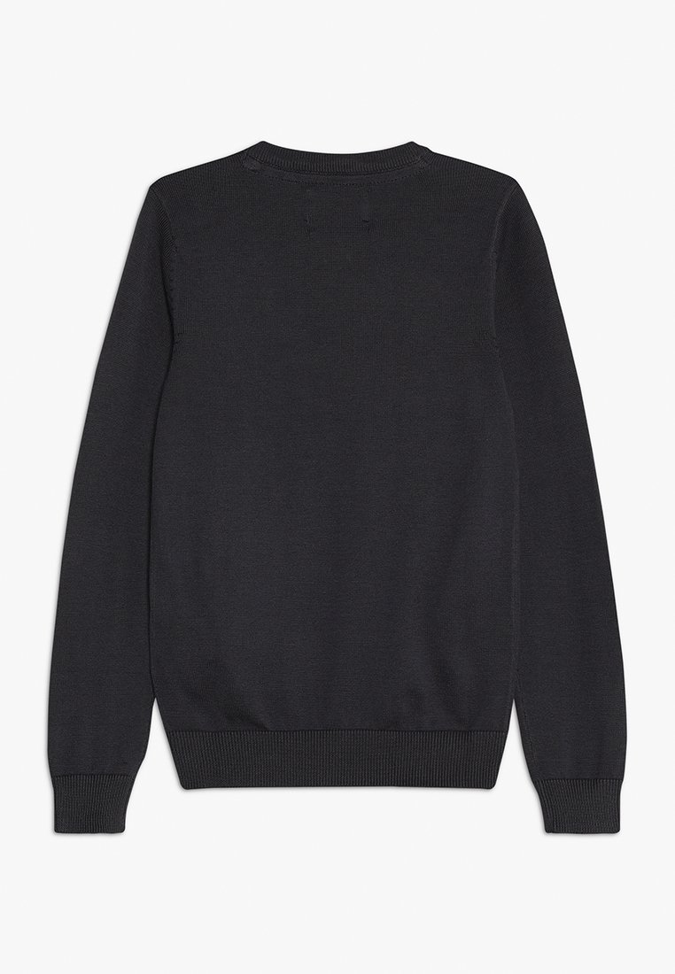 Petrol Industries V NECK Strikkegenser light steal Petrol Industries CREW NECK - Strikkegenser - black