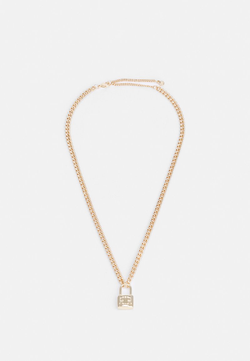 River Island PADLOCK CHAIN Nyaklánc goldcoloured/aranyszínű