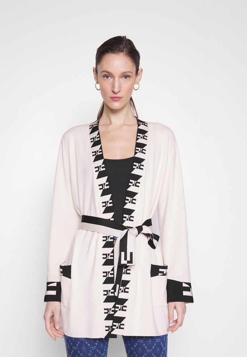 Elisabetta Franchi WOMEN WITH BELT Cardigan burro/beige Zalando.no