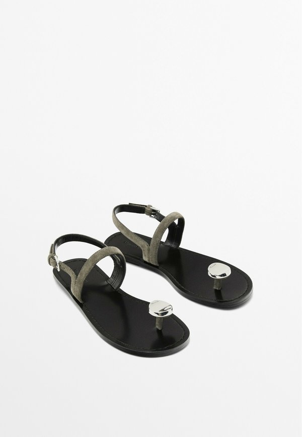 SANDALS WITH METAL TOE DETAIL 11726550 - Sandals - taupe2