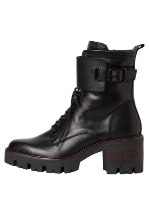 Schnürstiefelette - black