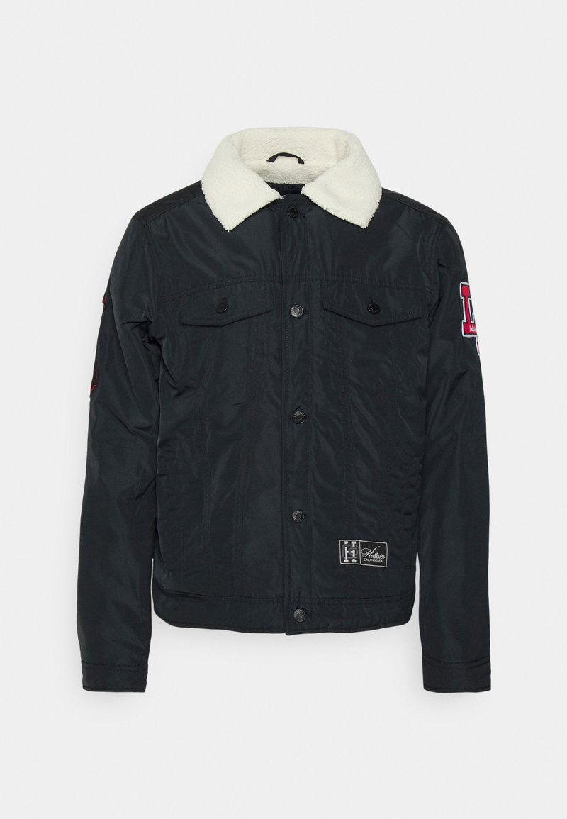 Hollister Co. SHERPA TRUCKER JACKET Veste en jean black/noir