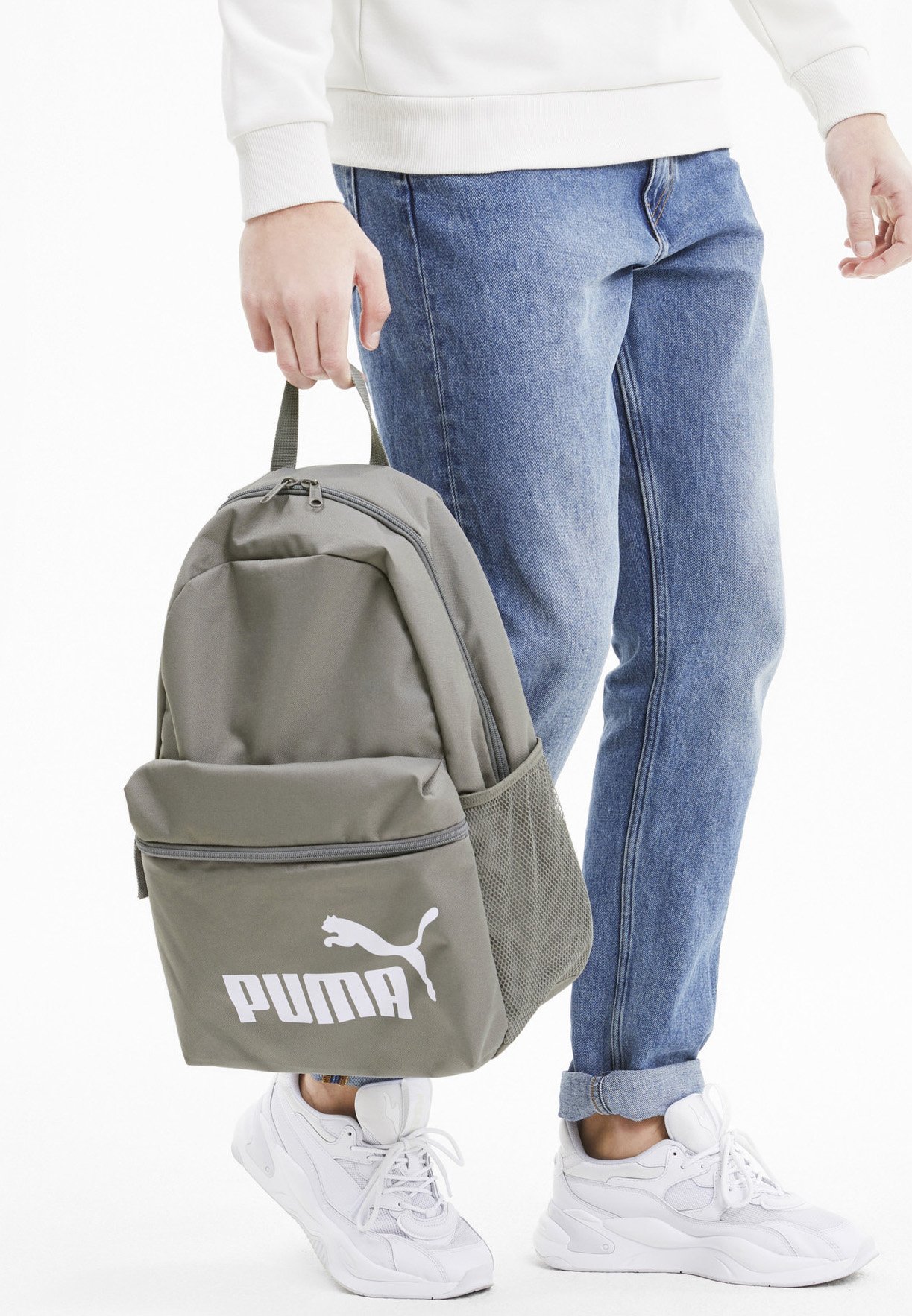gray puma backpack