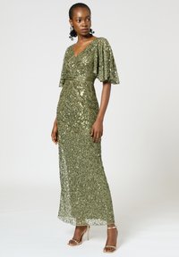 BEAUUT EMBELLISHED SEQUINS - Společenské šaty - olive