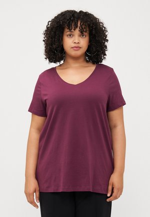 CARBONNIE LIFE A SHAPE TEE  - Basic T-shirt - mauve wine