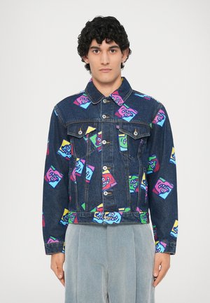 RUNNING DOG TILE TRUCKER JACKET - Farmerdzseki - indigo