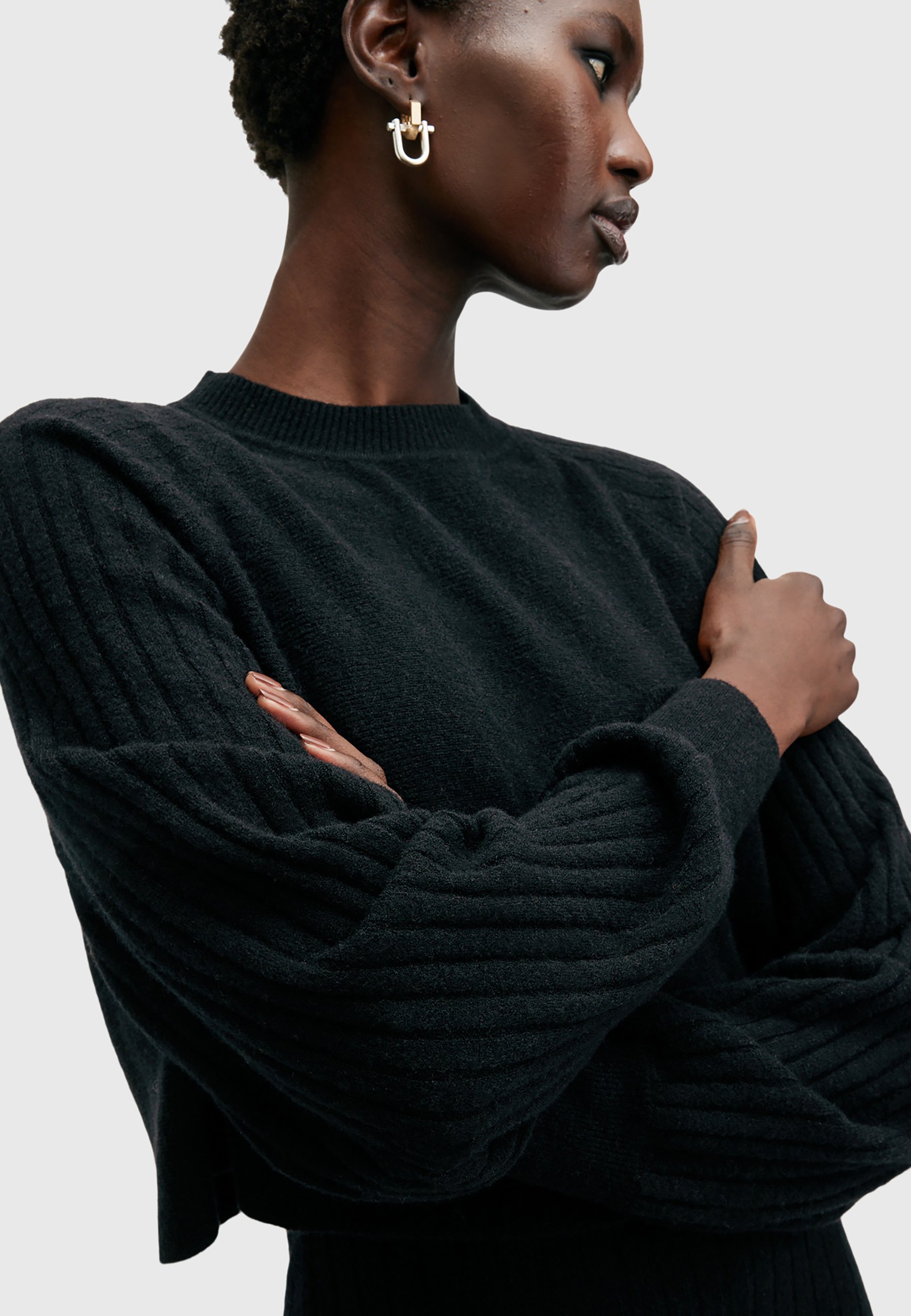 AllSaints MARGOT CREW DRESS - Jumper dress - black - Zalando.co.uk