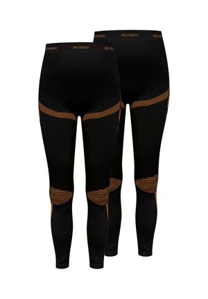 2 PACK THERMO - Unterhose lang - schwarz/orange