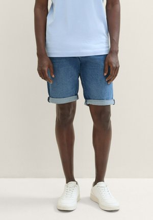 JOSH - Jeansshort - used light stone blue denim