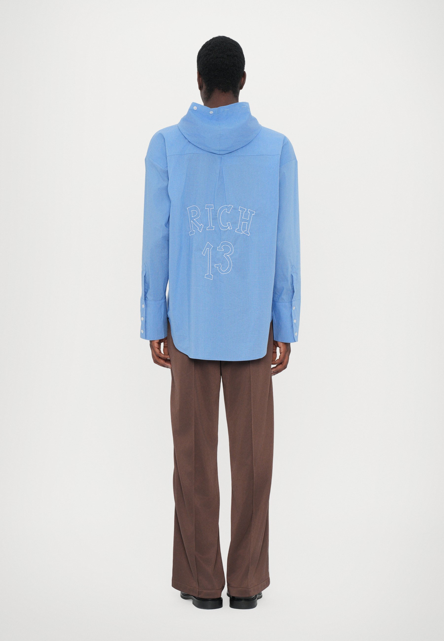 25SS 美品AVAVAV BUTTON UP HOODIE / BLUE