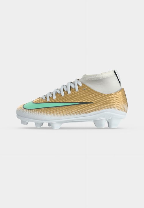 Nike JR MERCURIAL SUPERFLY 11 CLUB FG/MG KYLIAN MBAPPE UNISEX - Football boots artificial grass - metallic gold-coloured/clear jade — foto 2