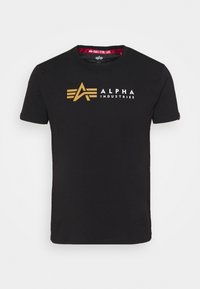 Alpha Industries - LABEL - T-shirt con stampa - black Immagine in miniatura 1