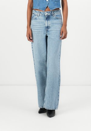 TOMMA TROUSERS HIGH WAIST WIDE LEG - Wide leg - light blue