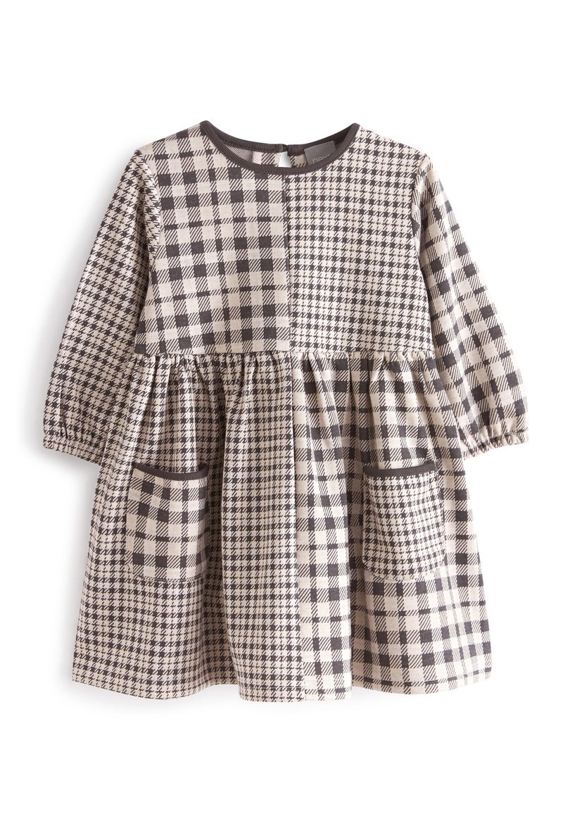 Next - CONTRAST TRIM POCKET   - Vestido informal - black/white check