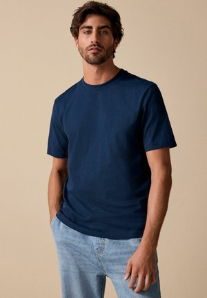 SHORT SLEEVE - Basic T-shirt - navy blue