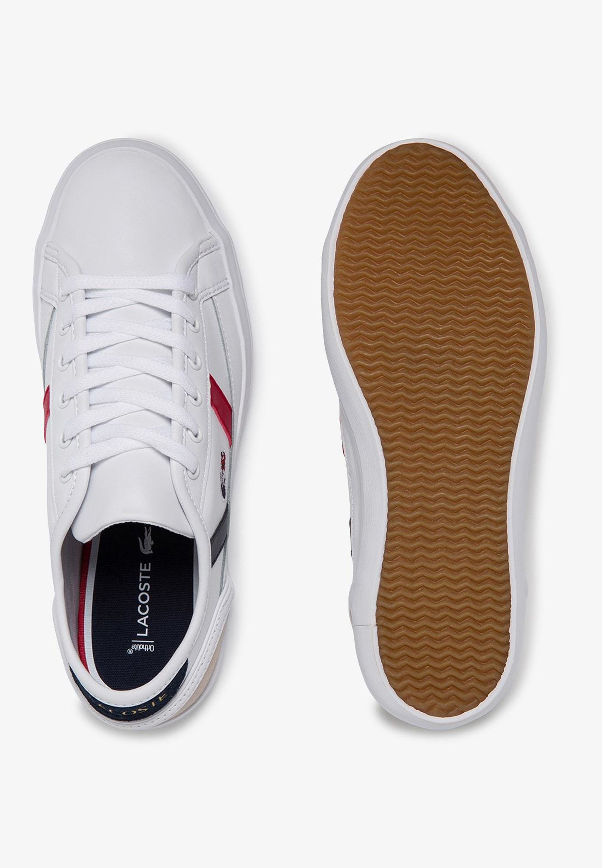 Lacoste Sneakers laag - wht/nvy/red/wit - Zalando.nl