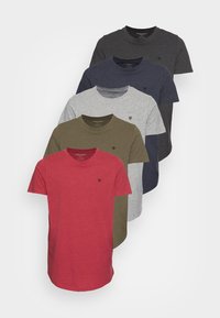 JPRBLABRODY TEE CREW NECK MELANGE 5 PACK - T-shirt básica - oive night
