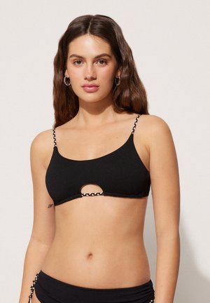 TIKI TEXTURE - Bikini top - schwarz black