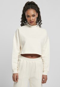 OVERSIZED HIGH NECK CREW - Pusa - whitesand
