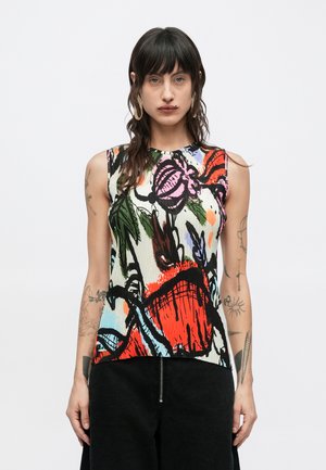 SLEEVELESS PLISSÉ - Bluse - carrots