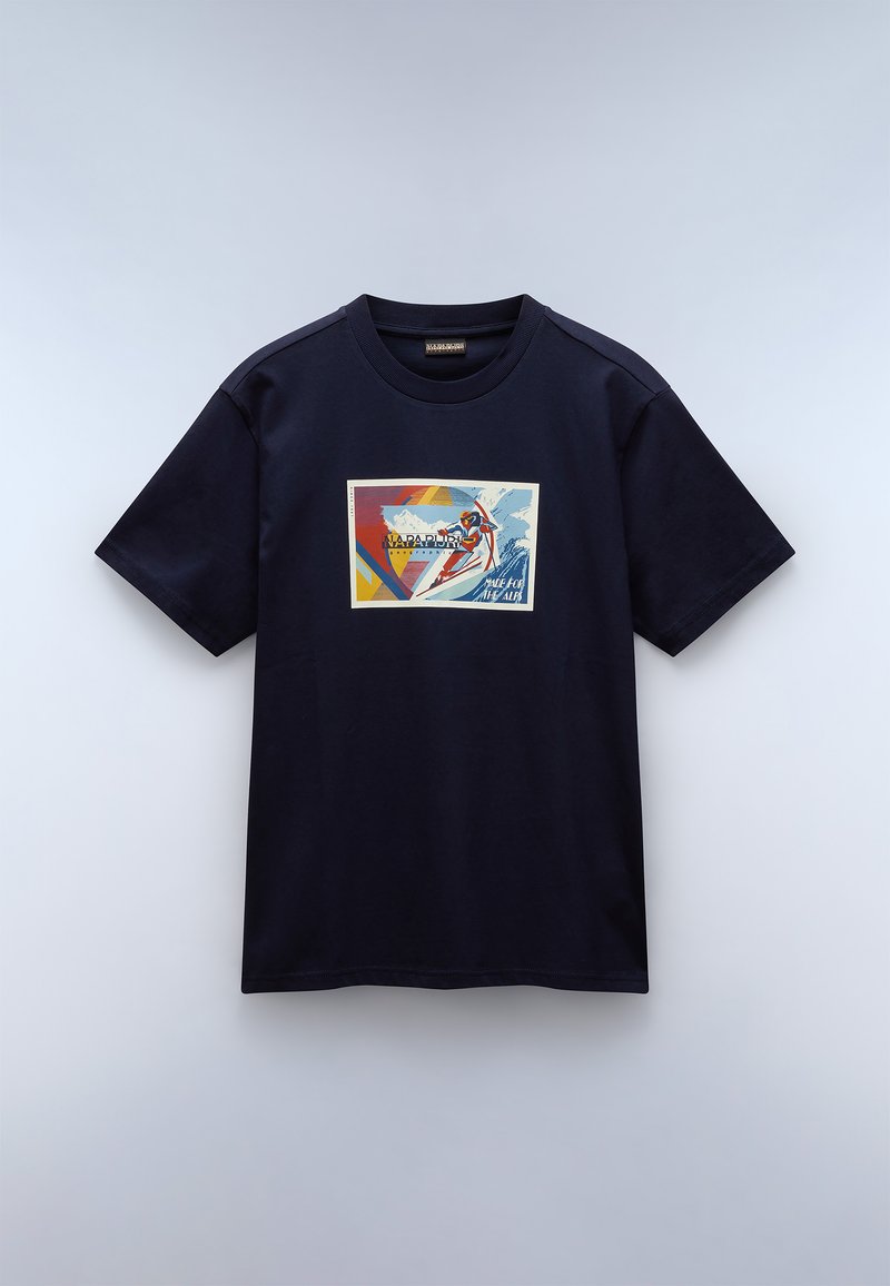 Napapijri Blue Cotton Men's T-Shirt main image 1