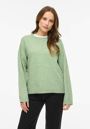 VILIGA ONECK - Strikkegenser - smoke green