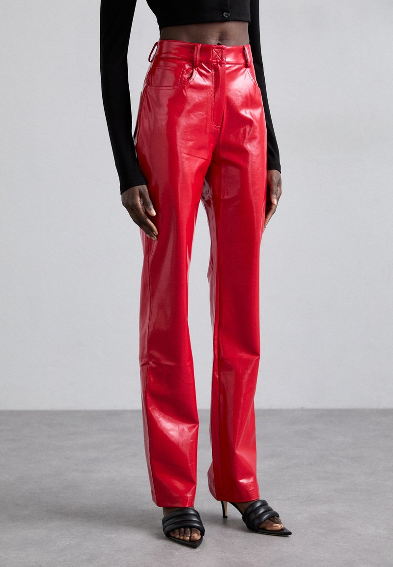 Norma Kamali HIGH WAIST  - Trousers - tiger red