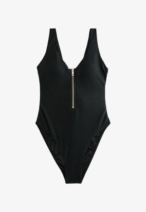 ZIP PLUNGE WITH TUMMY CONTROL - Maudymosi kostiumėlis - black