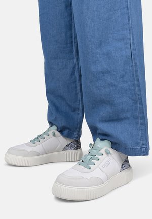 SNEAKER OAKLI - Sneakers basse - weiß/türkis