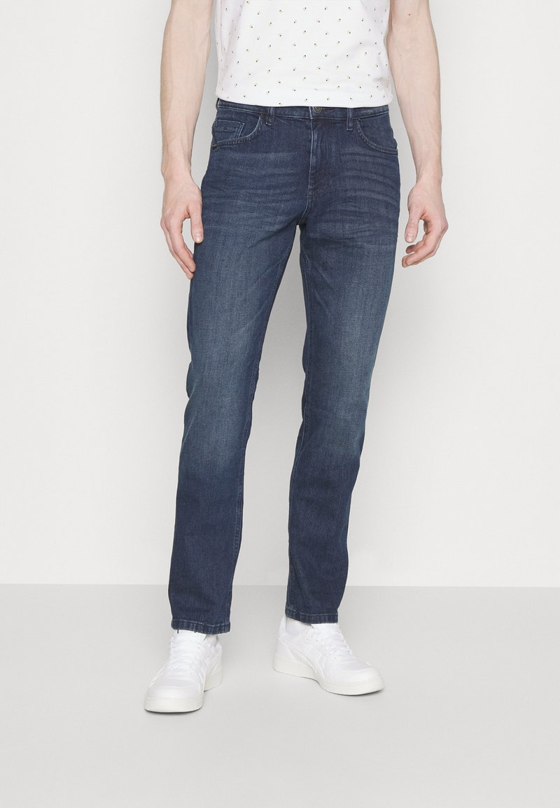 TOM TAILOR MARVIN - Jeans straight leg - clean dark stone blue denim ...