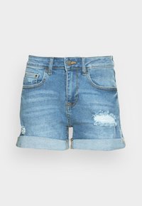 JDYTYSON SHORT FOLD UP - Jeansshorts - light blue denim