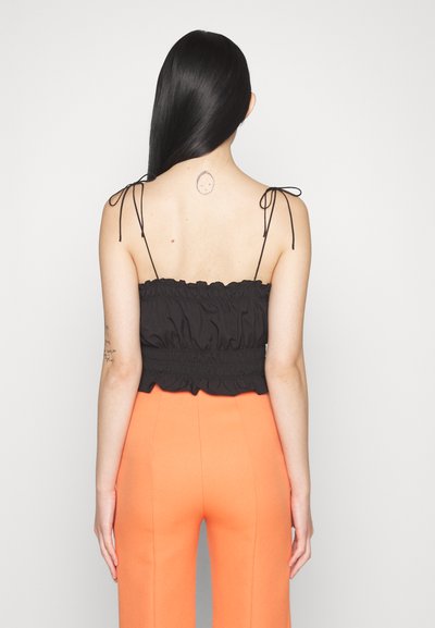 DESIGNERS REMIX VALERIE CROP - Μπλούζα - black