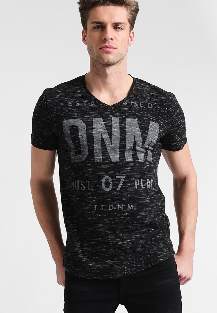 TOM TAILOR DENIM GEMUSTERTES - Camiseta Estampada - Black Purple Sunglasses Print To722o18d Q11